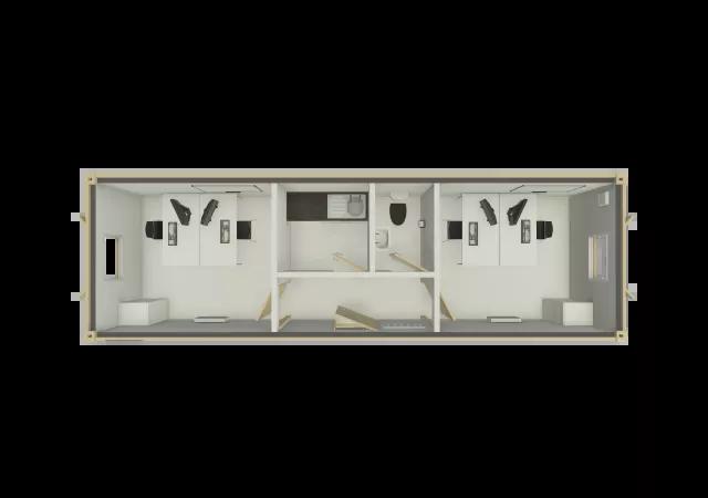 Algeco Site Accommodation 32x10 Office and Kitchen Floor Plan