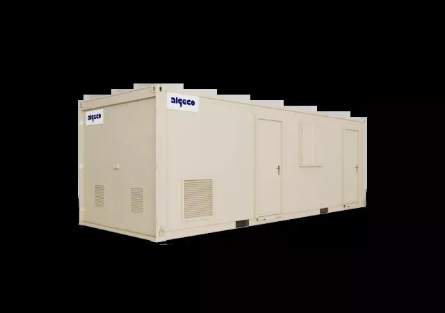 Algeco Welfare unit 25x9 Side angle view