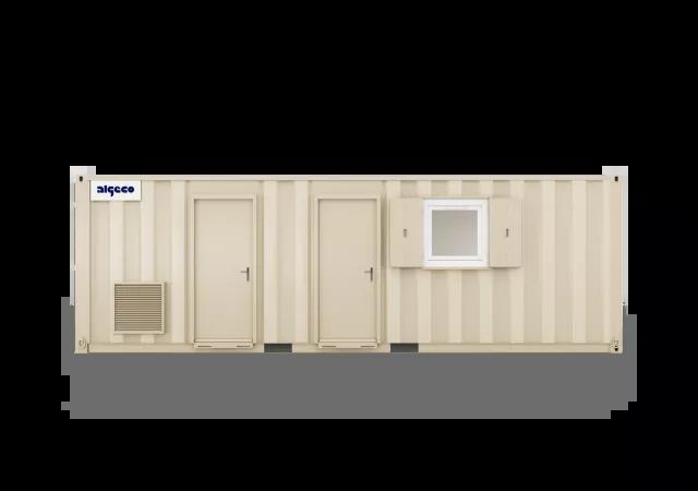Algeco Static Welfare Units 26x10 Closed Doors Front View