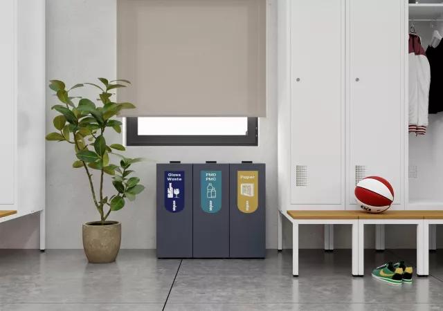 Recycling bins in placement - Algeco