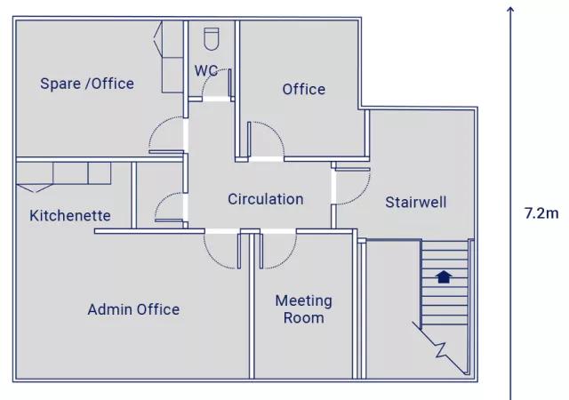Algeco Two-Storey Admin Building - First floorplan