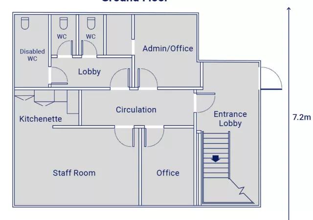 Algeco Two-Storey Admin Building - ground floorplan