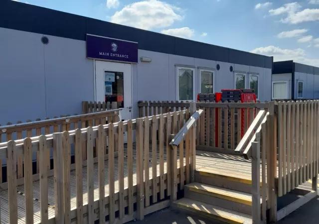 Algeco Single Storey Office Building outside view