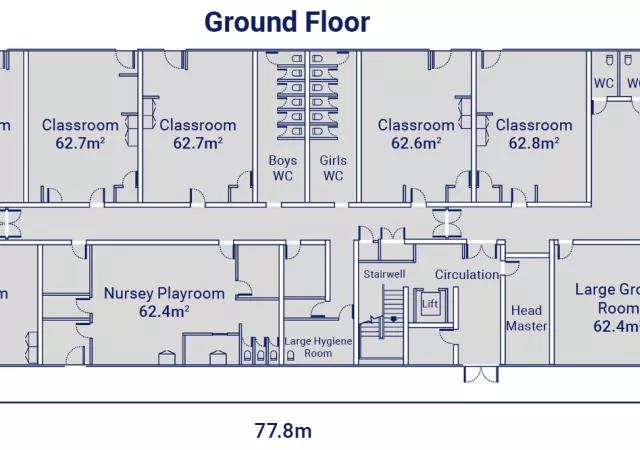 Algeco Large Primary School Building - Ground Floorplan