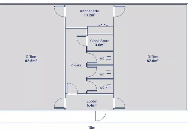 Algeco Single-Storey Double Classroom