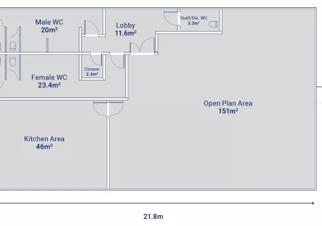 Algeco Single-Storey Office & Welfare Building Floor plan
