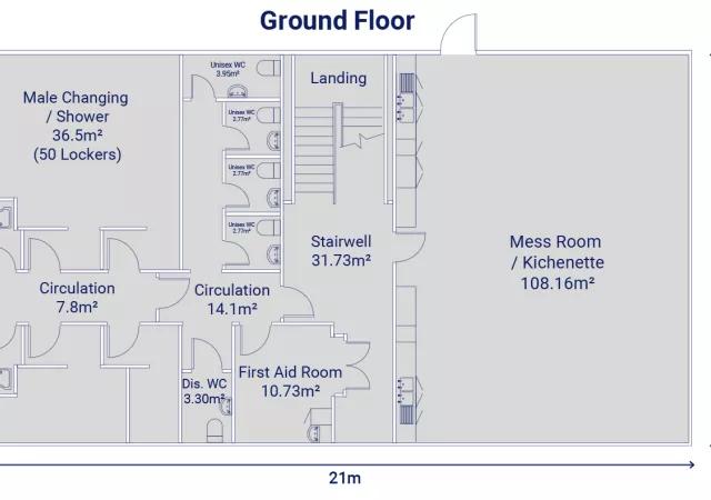 Alegco Double Storey office and welfare accommodation Ground Floorplan