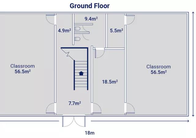 Algeco Two-Storey Classroom Building ground floor plan