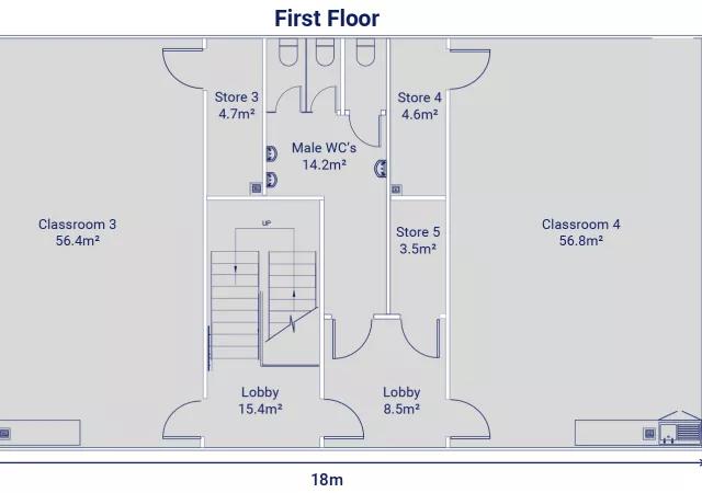 Algeco Temporary Classroom Accommodation First Floor plan