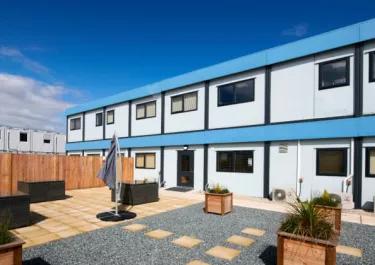 front view of modular building at killingham power station 