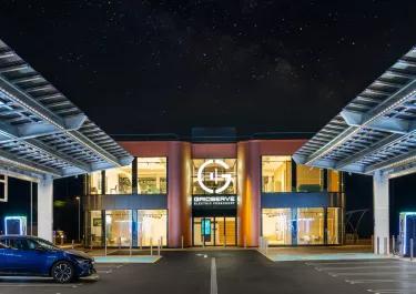 GRIDSERVE Electric Forecourt - an Algeco building